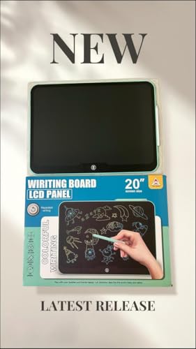 Image of Rechargeable Large(20 Inch) LCD Writing Tablet, Colorful Drawing Board, Lightweight Digital Notepad for Children, (Multicolor) (Type - C Port)