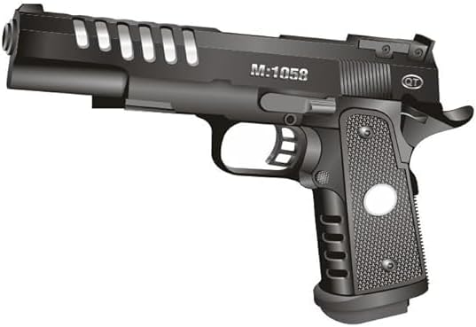 Atharav Plastic Bullets for Kids Pistol, Metal Slide, Semi-Automatic, BB Gun with Pellets, Tactical Training, Plastic Bullets for Kids