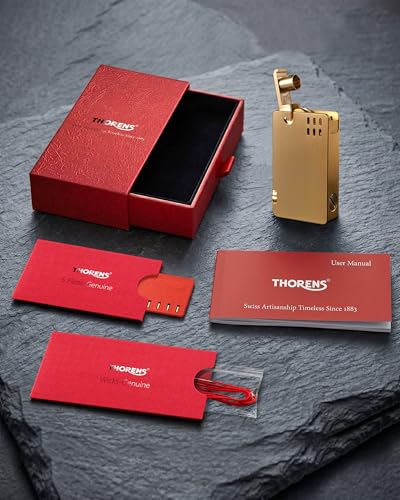 Encendedor clásico Thorens Asprey de latón recargable miniatura 2