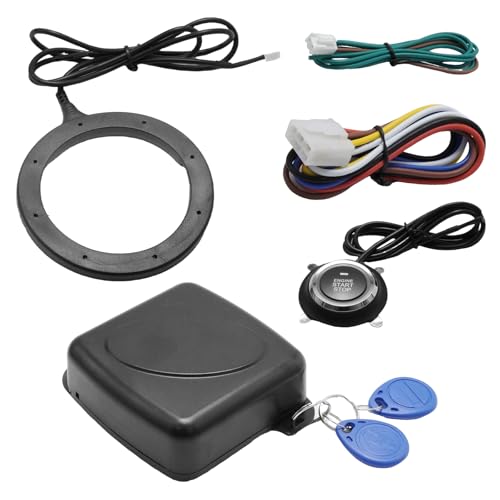MDEOOSKY Car Ignition Switch 12V Engine Start Stop Push Button Keyless Entry Starter Kits Push Start Ignition Kit