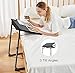 HUANUO Adjustable TV Tray Table - TV Dinner Tray on Bed & Sofa, Comfortable Folding Table with 6 Height & 3 Tilt Angle Adjustments (Black)