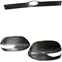 Real Dry Carbon Fiber Mirror Cover Cap Signal light + Trunk Lid Garnish Hatchback Compatible for SUBARU IMPREZA WRX STI 2008-2014 I Lightweight but Strong I Clear UV Coating