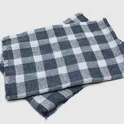 Pano de Chão Xadrez, Kit com 6 Unidades, 65x40 cm, Alvejado e Resistente para Limpeza Pesada, Alta Absorção