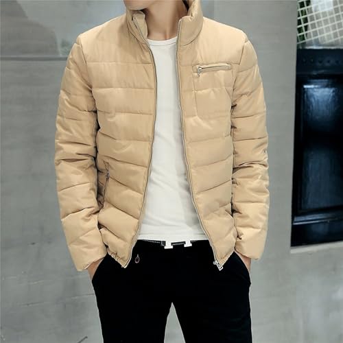 Abrigo acolchado con cremallera hombre impermeable de invierno 7