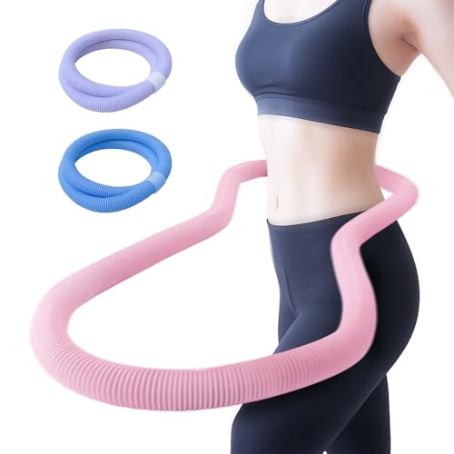 フラフープ ソフト ダイエット用 ソフトフラフープ フィットネス シェイプアップ 有酸素運動 PVC ソフトスプリングフラフープ (PVCタイプ・ピンク)
