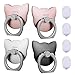 Phone Ring holder & Stand 2 Pieces,Metal Finger Grip Stand Holder Ring,Car Mount Phone Ring Grip for iPhone 6s plus/ 7 plus, Samsung Galaxy S7 edge Smartphone Ring stent Tablet (Rose Cat)