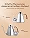 Harriet Gooseneck Kettle with Thermometer for Pour Over Coffee and Tea, 37 fl oz, Stainless Steel, Durable 3-Layer Base, Ideal Spout for Precision Pouring, Compatible with all Stove Tops