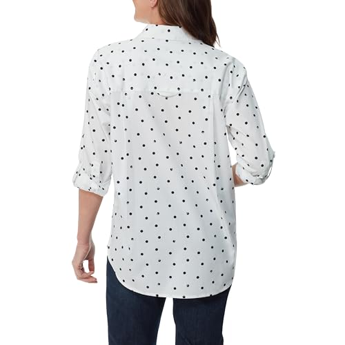 Image of Gloria Vanderbilt Women's Amanda Oversized Button Down Shirt with Roll-tab Sleeves