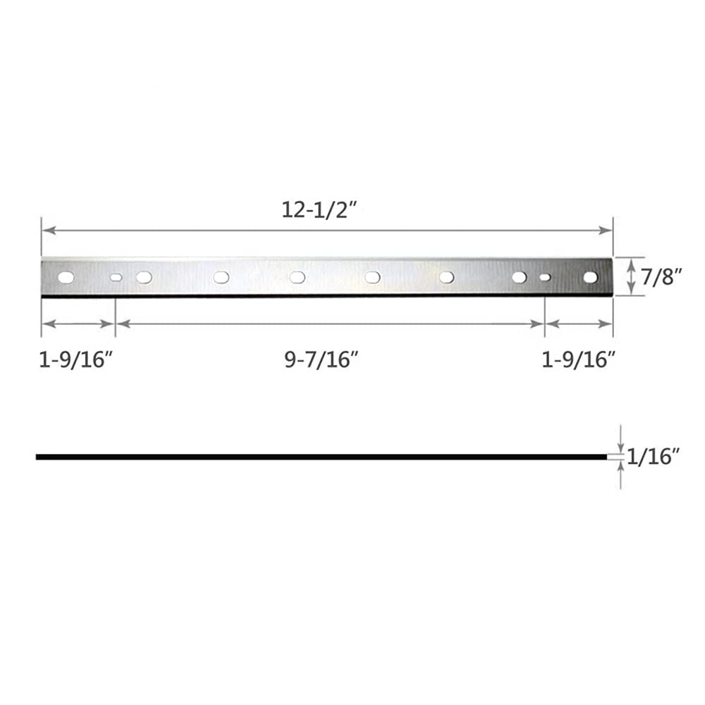 Cuchillas cepilladoras de 12,5 pulgadas DW7342 de repuesto para el cuchillo cepillador de madera DeWalt DW734 para trabajar la madera, juego de 3, como se muestra