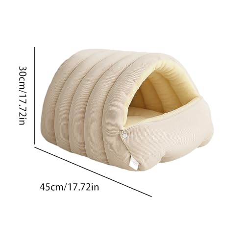 Nid de couchage doux pour chat avec tapis rembourré isolant - 3