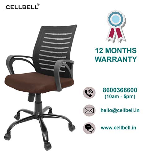 Image of CELLBELL C104 Medium-Back Mesh Office /Study Chair [Brown]