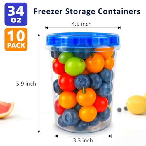 10 Pack 34oz Soup Freezer Containers