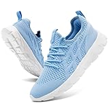 MGBDSZ Women's Running Sneakers Walking Tennis Slip on Shoes Fashion Gym Non Slip Comfort Lightweight Athletic Casual Fitness Sports Workout Shoes for Women Light_Blue Size US 8.5