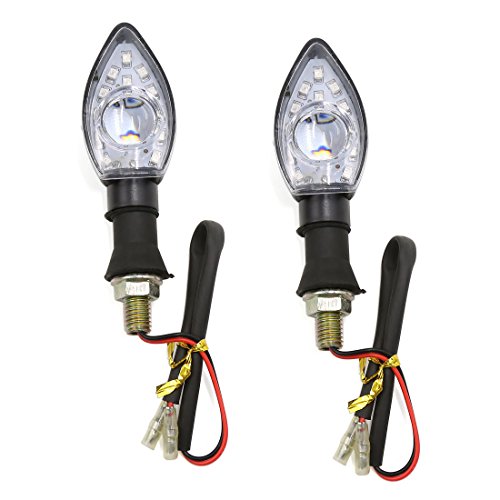 uxcell Motorcycle 12 LEDs Turn Signal Indicators Blinker Yellow Light 2 Pcs