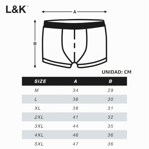 Pack de 8 bóxer de algodón calzoncillos hombre L&K suaves modelo 1105 7