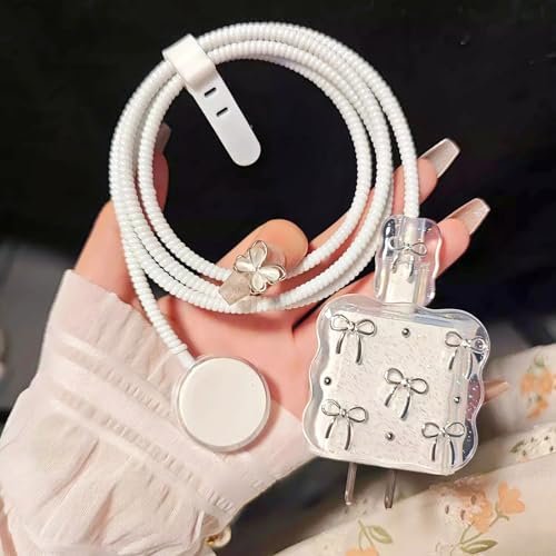 Idée cadeau accessoire de charge : protection de câble iPhone et iWatch nœud papillon - 2