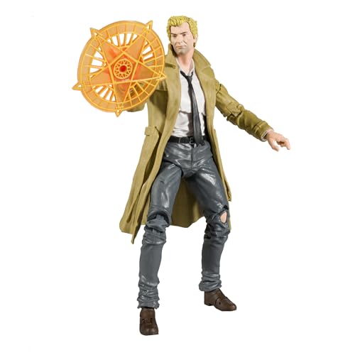 McFarlane Toys - DC Direct 7IN Figure with Comic - Black ADAM WV1 - John Constantine, Multicolor