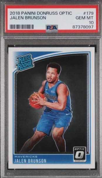 2018-19 Panini Donruss OPTIC Jalen Brunson Graded PSA 10 Gem Mint RC NBA Basketball Rated Rookie Card #179