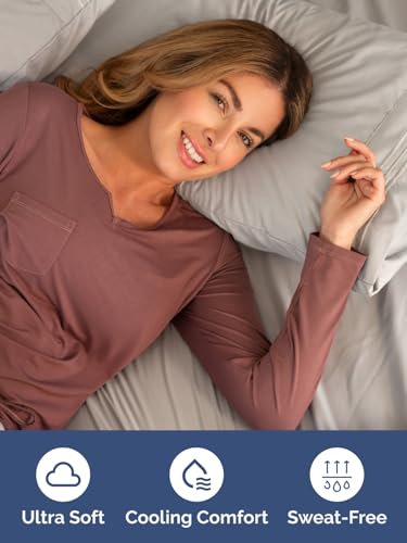 Image of Extra Deep King Fitted Sheet - Single Fitted Sheet Only - Light Grey | Easily Fits 18 inch to 24 inch Mattress, Soft, Wrinkle Free, Breathable & Comfy, Extra Deep Pockets Hotel Luxury Fitted Sheet