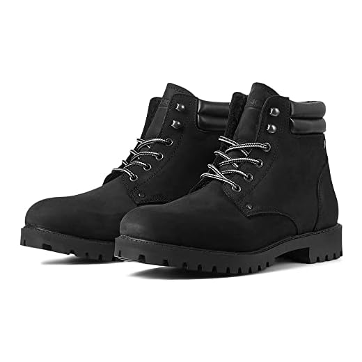 JACK & JONES JFWSTOKE Nubuck Boot, Bota Moderna Hombre, Anthracite Mono, 46 EU