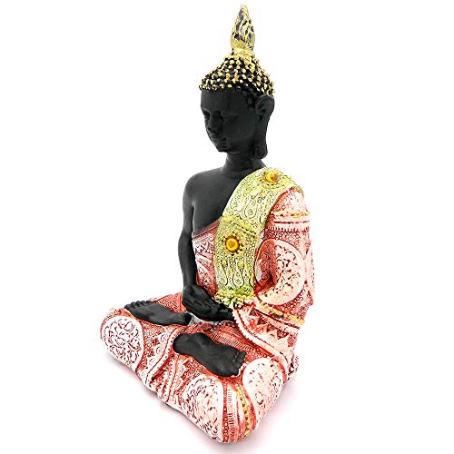 Estatua de Buda Decorativa 8 pulgadas Rojo miniatura 2