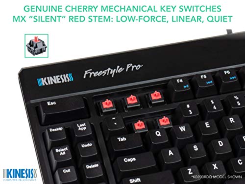 Kinesis Freestyle Pro Quiet Ergonomic Split Mechanical Keyboard (Cherry Mx Silent Red Switches) #TOP4