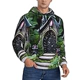 XTYGETY Gothic Fairy Garden04 - Sudadera con capucha para hombre, suave, con capucha, para uso diario, hogar, viajes, Negro, XXL