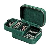 Photo Gallery kuwhsiop piccolo portagioie da viaggio peluche velluto cerniera organizer portatile a doppio strato custodia con vassoio rimovibile,verde,16 * 11 * 7cm Photo Gallery kuwhsiop piccolo portagioie da viaggio peluche velluto cerniera organizer portatile a doppio strato custodia con vassoio rimovibile,verde,16 * 11 * 7cm