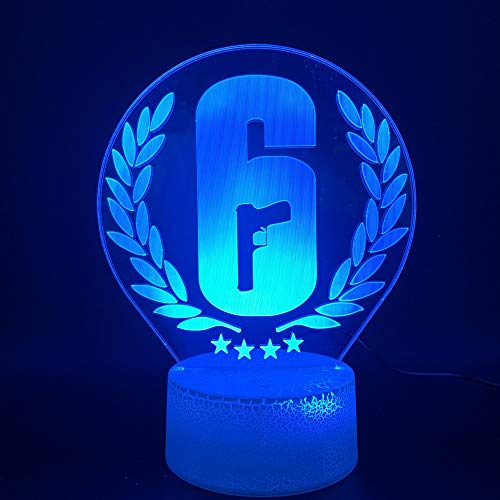 Preisvergleich Produktbild XKALXO Dekoration Regenbogen Sechs Belagerungsnachtlampe Led Berührungssensor Farbwechsel Kind Kinder Geschenk Spieltisch Nachtlicht Led Nachtlichter