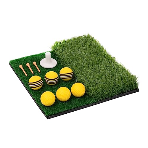 GRIRIW 1Set Golfing Practice Mat Portable Indoor Home Hitting Mat with True Turf Surface for Driving Chipping and Putting Practice for Conditions