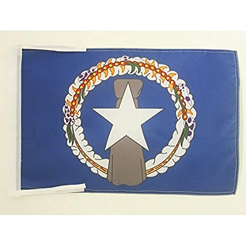 AZ FLAG, Northern Mariana Islands Flag, 18'' x 12'', 100% Polyester Northern Mariana Islander Small Banner with Two Cords