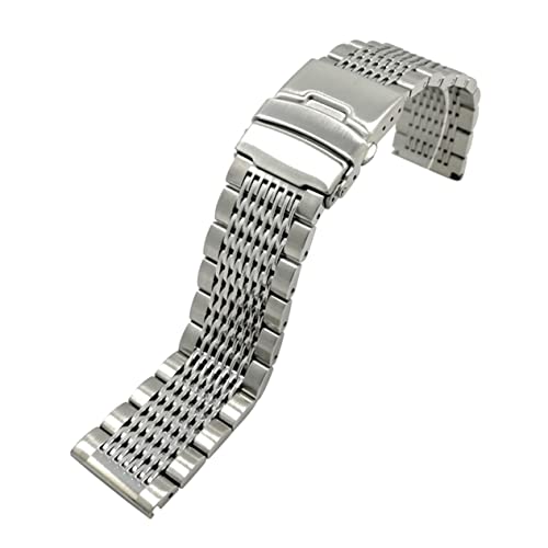 Bracelet de montre 20mm acier inoxydable universel multi-perles