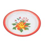 Vaisselle en émail rétro: utilisation multifonctionnelle, adaptée aux pique-niques en plein air, aux cuisines, aux restaurants, aux banquets, aux fêtes, etc., elle peut fournir divers plats, pâtisseries, fruits secs, etc., assiette en émail
