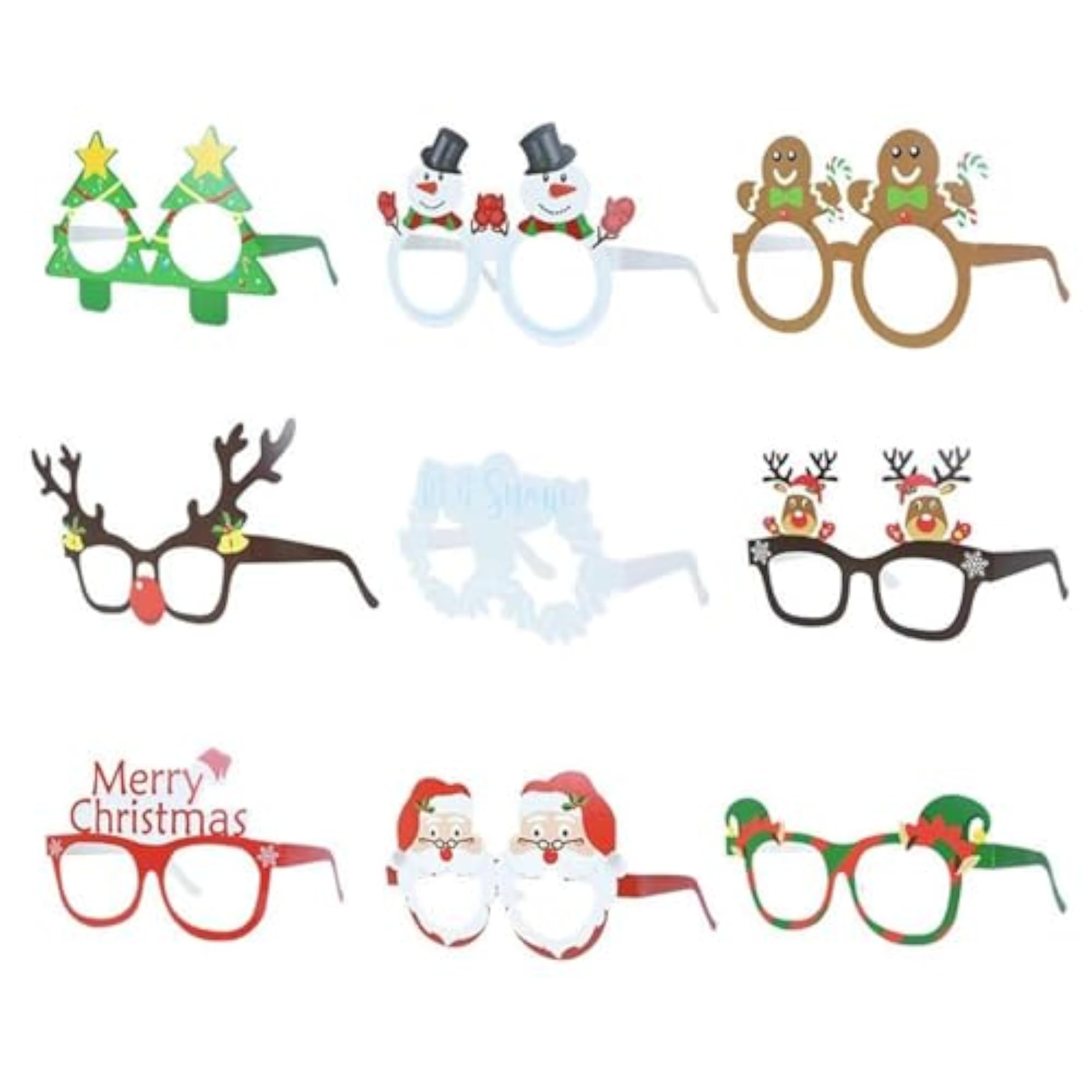 Creative Santa Snowman Glasses Ornaments for Xmas Fun