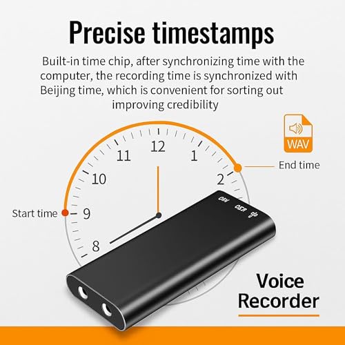 Image of FREDI HD PLUS Mini Voice Recorder 8GB | Small Size Portable Digital Recorder | USB Rechargeable Audio Recorder for Meetings, Interviews, Lectures, Office & Outdoor Use