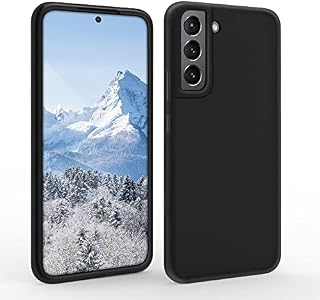 VAKS Case for Samsung Galaxy S22 5G 2022,Liquid Silicone Shockproof Anti-fingerprint Anti-scratch Slim Thin Soft Gel Rubber Phone Case for Samsung Galaxy S22 5G (6.06 inch),Black