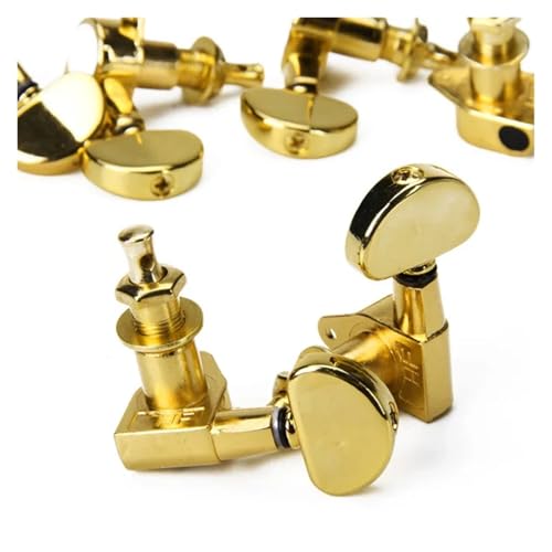 Juego de 6 clavijas doradas para afinación de guitarra miniatura 2