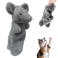 QhgPnt Hand Puppets, Cat Hand Puppet for Interactive Play, Training and Exercise, Mental Stimulation, Bonding with Cat, 40CM x 17CM x 7CM