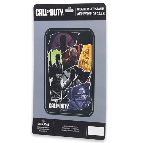 Image of Call of Duty Collage Adhesive Vinyl Decal - Call of Duty Gaming Sticker for Car, Window, Water Bottle or Laptop