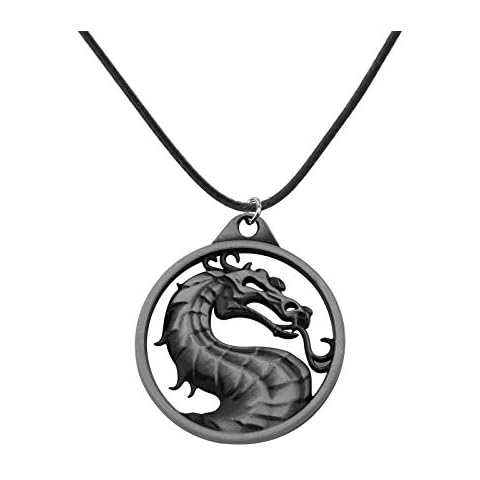 FAADBUK Vintage Charms Jewelry Lover Gift Mortal Kombat Dragon Amulet Necklace & Keychain for Family Friend (Dragon NK-S) Cover