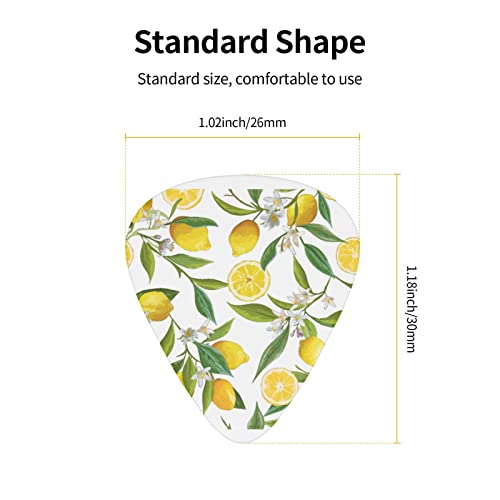 Lot de 24 médiators imprimés jaune citron pour guitare acoustique, électrique, basse (0,46/0,71/0,96 mm) - Les Beatles, Paul McCartney, John Lennon, RIngo Starr, George Harrison Lot de 24 médiators imprimés jaune citron pour guitare acoustique, électrique, basse (0,46/0,71/0,96 mm) – Image 5