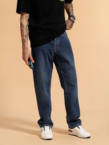 Image of WROGN Men's Anti Fit Jeans | Mid Rise | Jeans for Man