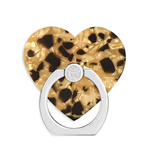 Image of Velvet Caviar Cell Phone Ring Holder - Finger Ring & Stand - Improves Phone Grip Compatible with iPhone, Galaxy, Most Smartphones (Blonde Tortoise)