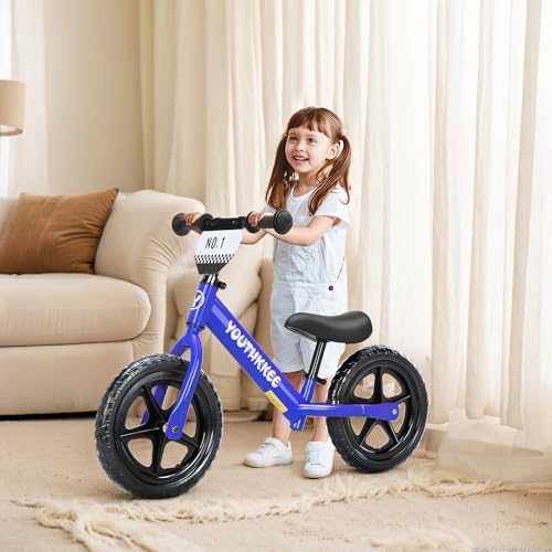 image for Youthkkee 12 Inch Toddler Balance Bike for 2-5 Year Olds, No-Pedal Bik