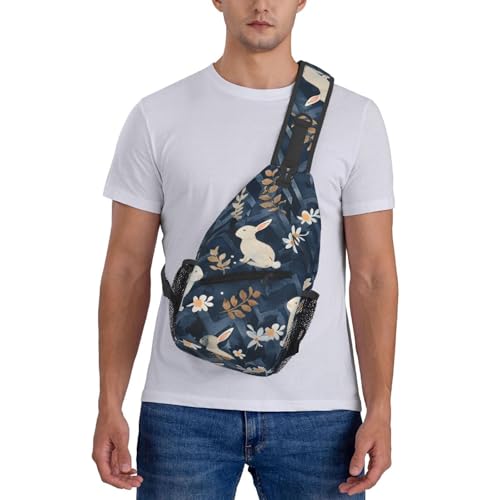 Bolso Bandolera Unisex con Estampado de Conejo miniatura 7