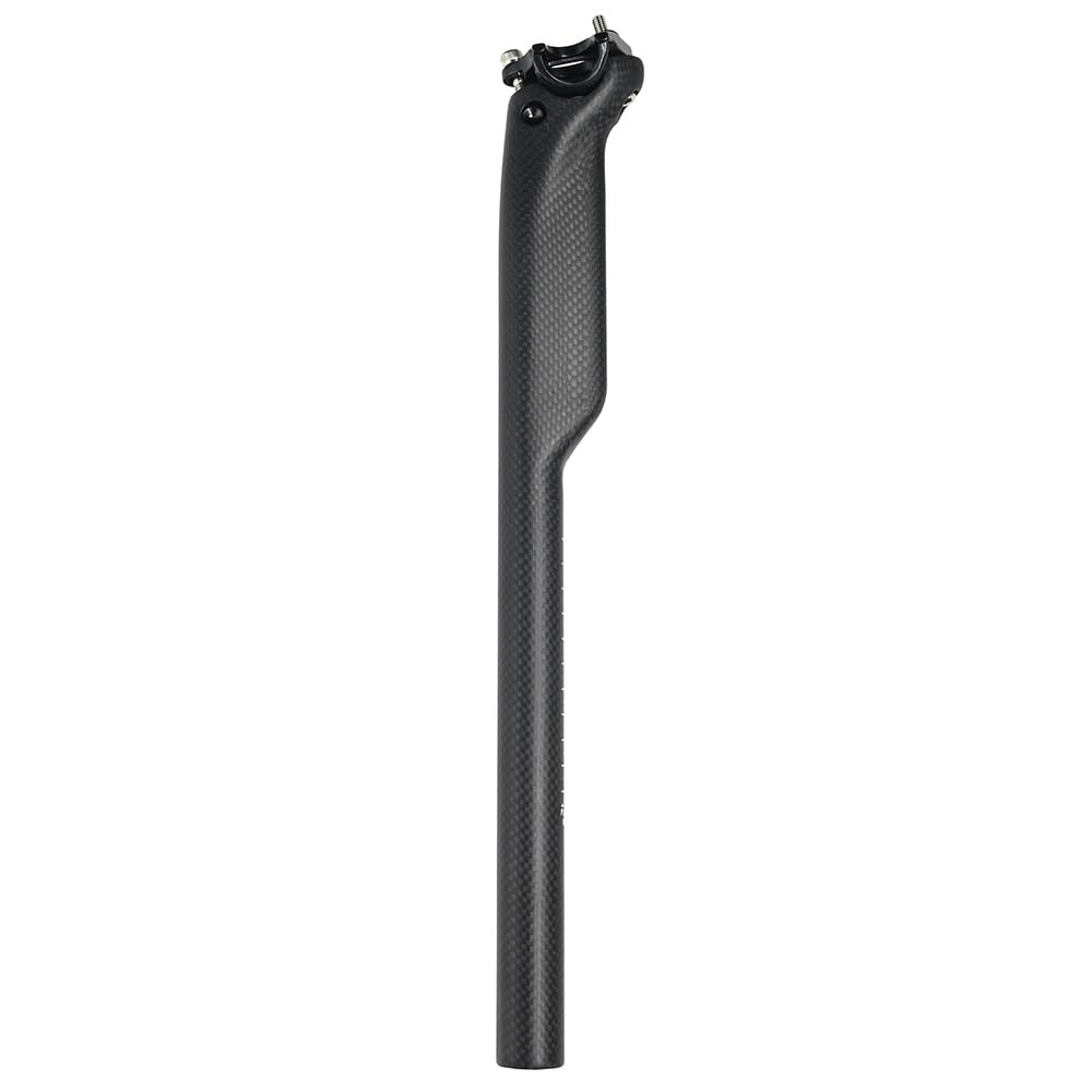 Fahrradsattelstütze, 1 Stück, 3K Matte Vollcarbon-Sattelstütze, MTB Mountainbike Rennrad Fahrradsattelstütze, Fahrradteile, 27,2/30,8/31,6 x 350/400 mm (Matt, 30,8–350 mm)