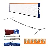 WZCXYX Portátil Badminton Net Rack Mobile Simple Multifunción Nylon Sport Steel Tube Net Frame Usado para Playa O Gimnasio(Size:4.1m)