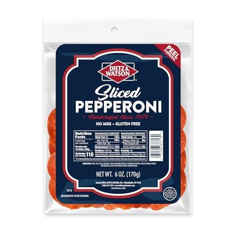 Dietz & Watson Sliced Pepperoni Pillow Pack, 6 oz Cover