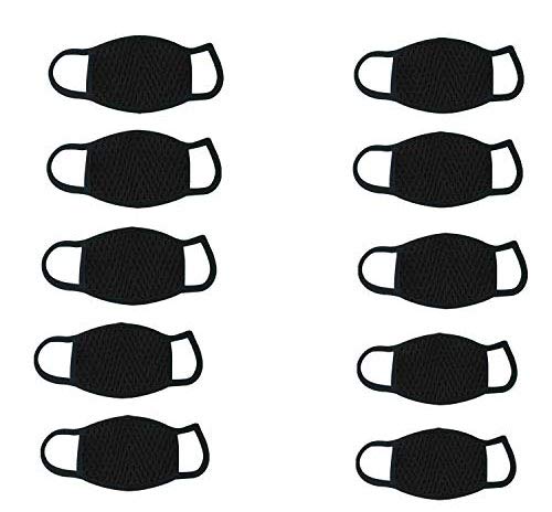 INFISPACE® Reusable 3-Layered Protection Cotton Anti Pollution Mask for Dust & Allergy Protection for Kids and Teenagers (Pack of 10)