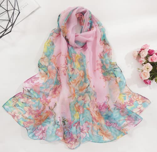 Scarfs for Women Lightweight Print Floral Pattern Scarf Shawl Fashion Scarves Sunscreen Shawls
